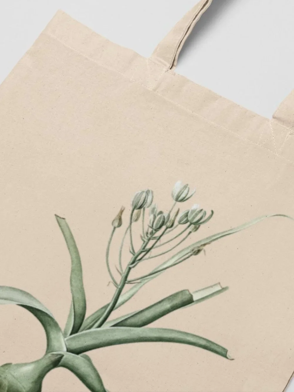 Giant Himalayan Lily Vintage Floral Print Graphic Canvas Tote Bag
